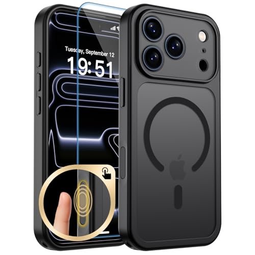 ZAPICA Magnetic Case for iPhone 17 Pro in Midnight Black